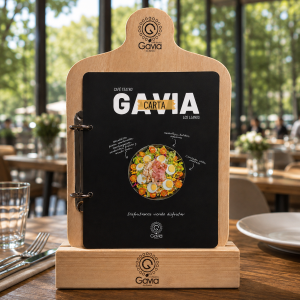 Portacartas de madera personalizado para restaurantes
