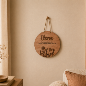 Placa decorativa de madera personalizada