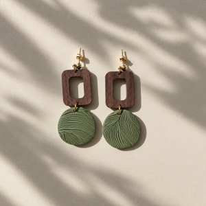 Pendientes Savia · Verde